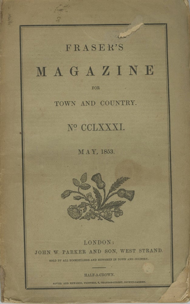 Item #26496 FRASER'S MAGAZINE FOR TOWN AND COUNTRY. Robert Hunt.