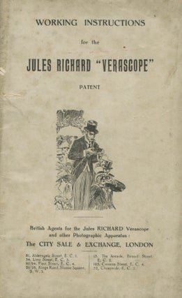 Item #27861 WORKING INSTRUCTIONS FOR THE JULES RICHARD "VERASCOPE" PATENT. Jules Richard