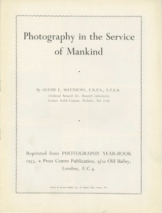 Item #29178 PHOTOGRAPHIC PROGRESS DURING 1938. Glenn E. Matthews