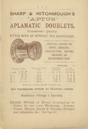 Item #29831 SHARP & HITCHMOUGH'S 'APTUS' APLANATIC DOUBLETS... FITTED WITH OR WITHOUT IRIS...