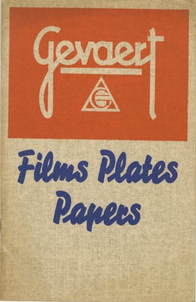 Item #29928 GEVAERT CATALOG PRICE LIST: FILMS, PLATES, PAPERS. Gevaert Company of America