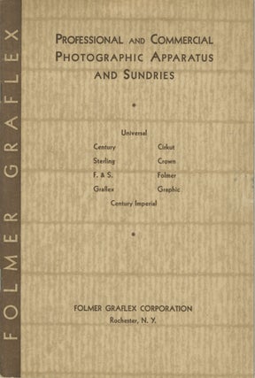 Item #30019 PROFESSIONAL AND COMMERCIAL PHOTOGRAPHIC APPARATUS AND SUNDRIES. GRAFLEX, FOLMER...