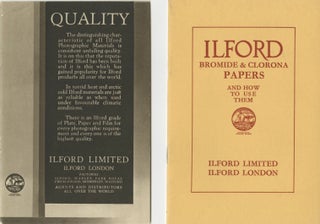 Item #30086 ILFORD BROMIDE & CLORONA PAPERS AND HOW TO USE THEM. Ilford Limited