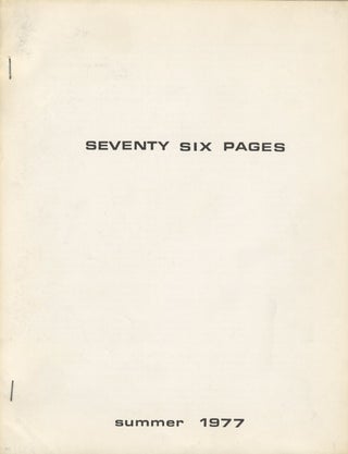 Item #50053 SEVENTY SIX PAGES : SUMMER 1977. Carol Burns, Robert Jacks