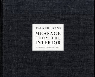 Item #50285 MESSAGE FROM THE INTERIOR. Walker Evans