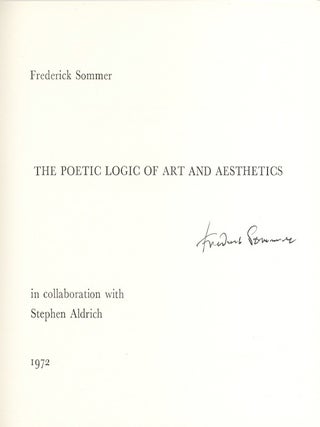 THE POETIC LOGIC OF ART AND AESTHETICS.