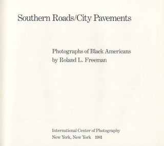 Item #51413 SOUTHERN ROADS/CITY PAVEMENTS. Roland L. Freeman