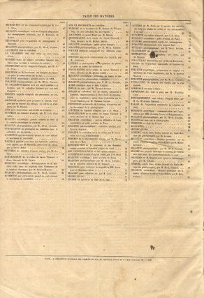 LA LUMIÈRE. REVUE DE LA PHOTOGRAPHIE, BEAUX-ARTS - HÉLIOGRAPHIE - SCIENCES.