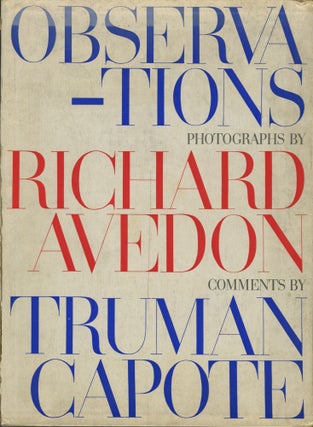 Item #52513 OBSERVATIONS. Richard Avedon