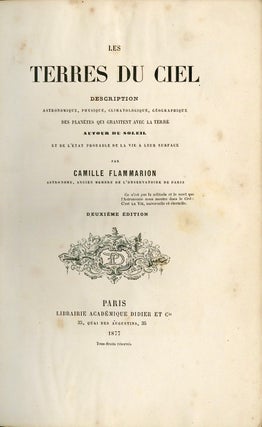 Item #53093 LES TERRES DU CIEL:. Camille Flammarion
