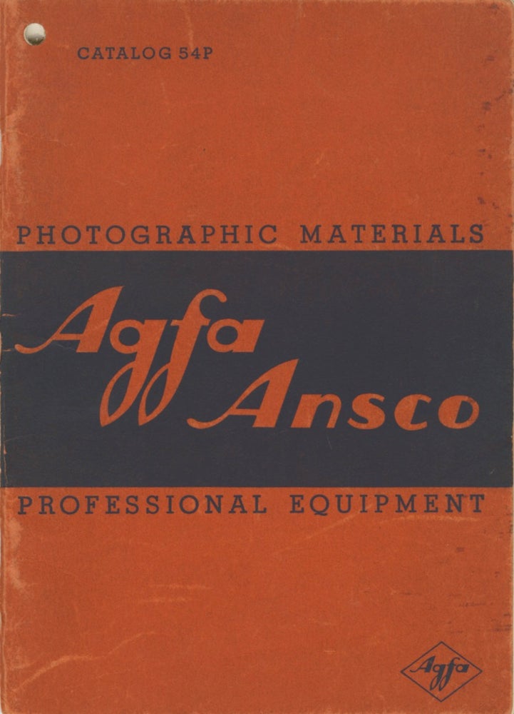 Item #53160 AGFA ANSCO MATERIALS FOR PROFESSIONAL PHOTOGRAPHIC USE: CAMERAS, PAPER, FILMS, CHEMICALS. Agfa Ansco.