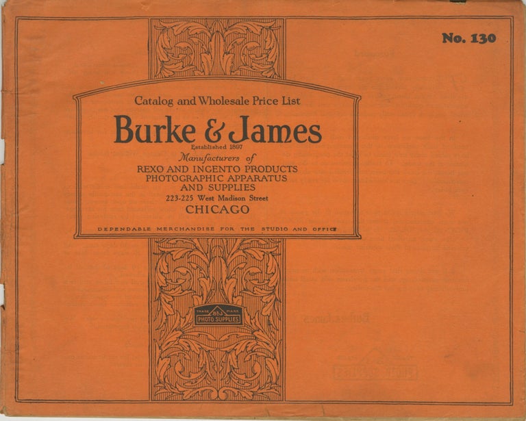 Item #53169 CATALOG AND WHOLESALE PRICE LIST. Burke, James Incorporated.