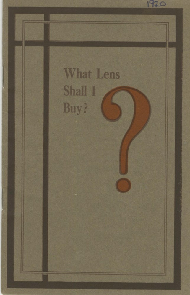 Item #53177 WHAT LENS SHALL I BUY? Bausch, Lomb Optical Co.