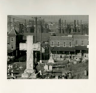 Item #53672 GRAVEYARD, HOUSE AND STEEL MILL, BETHLEHEM, PA, 1935. Walker Evans