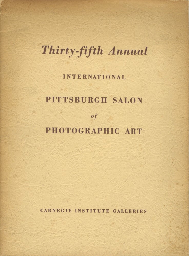 Item #53767 THE PHOTOGRAPHIC SECTION OF THE ACADEMY OF SCIENCE AND ART OF PITTSBURGH. CARNEGIE INSTITUTE, Corp Author.