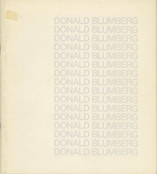 Item #53866 DONALD BLUMBERG:. Donald Blumberg