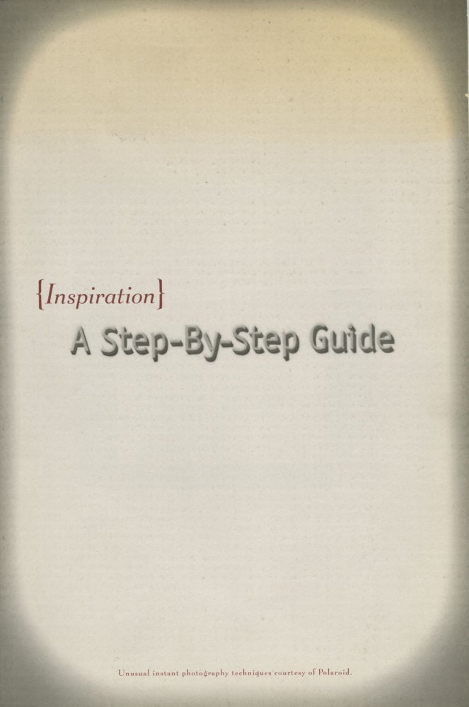 Item #53917 [INSPIRATION] : A STEP-BY-STEP GUIDE. POLAROID CORPORATION, Corp Author.
