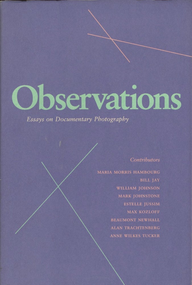 Item #54202 OBSERVATIONS: ESSAYS ON DOCUMENTARY PHOTOGRAPHY. UNTITLED, David Featherstone.
