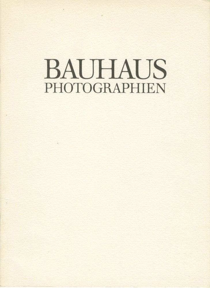 Item #54237 BAUHAUS PHOTOGRAPHIEN. Rudolf Kicken, Suzanne E. Pastor.