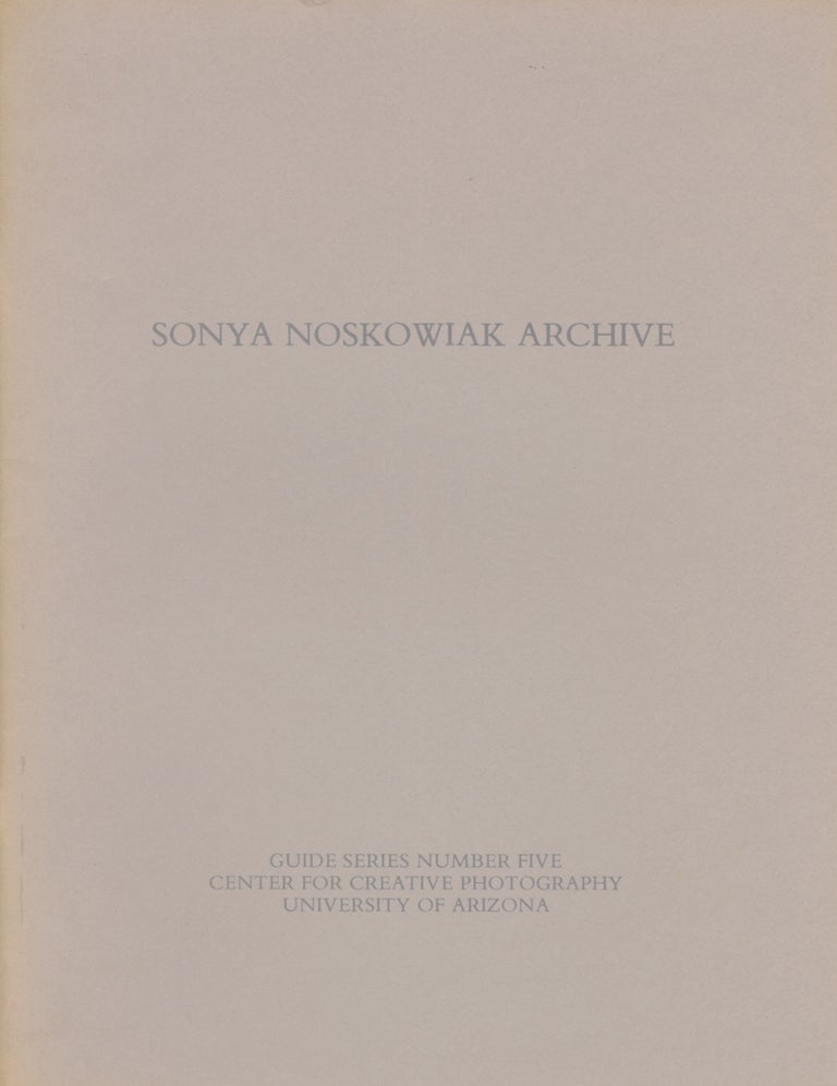 Item #54453 SONYA NOSKOWIAK ARCHIVE. Sonya Noskowiak.
