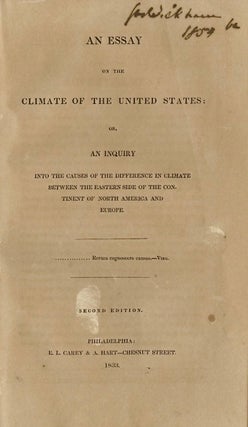 AN ESSAY ON THE CLIMATE OF THE UNITED STATES: