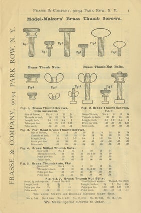 PRICE LIST OF PHOTOGRAPHIC PLUNDER. FRASSE & COMPANY, 90-94 PARK ROW, NEW YORK.
